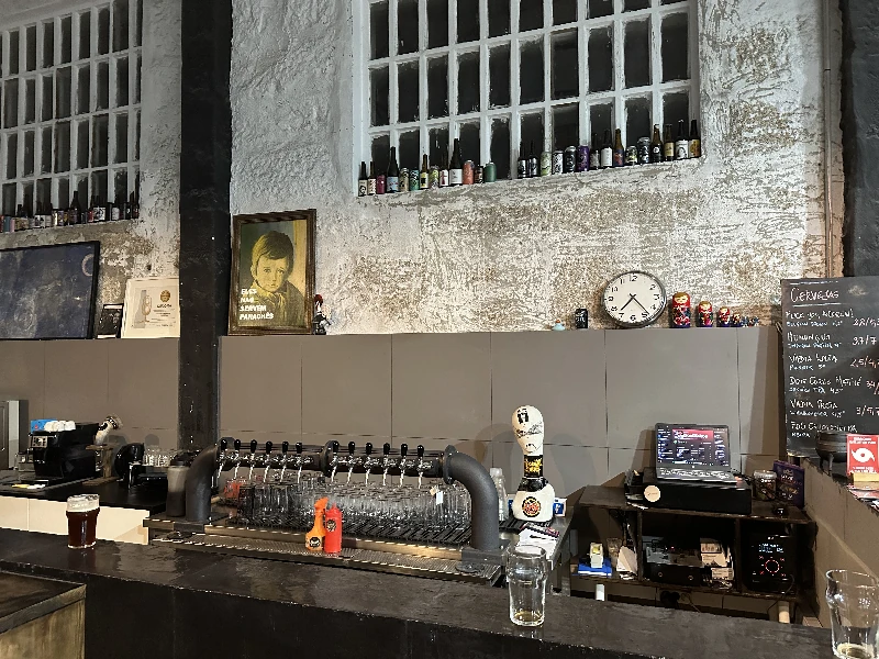 Bar area at Cerveja Dos Diabos Porto brewery